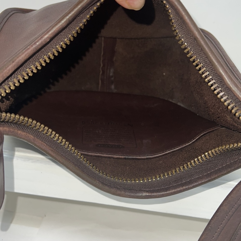 Coach Dark Brown Leather Hobo Bag with Gold Hardware - Picture 12 of 15